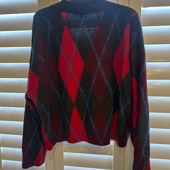 COS polo collar argyle oversize sweater - Picture 5 of 7